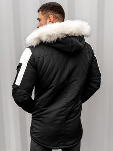 Parka d'hiver pour homme noire Bolf JP5832A