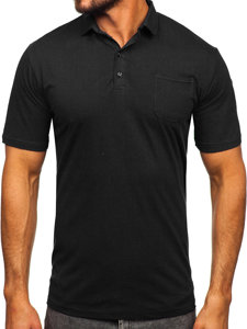 Polo en coton pour homme noir Bolf 143006