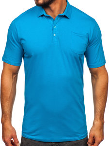 Polo en coton pour homme turquoise Bolf 143006