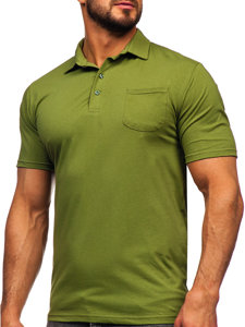 Polo en coton pour homme vert Bolf 143006