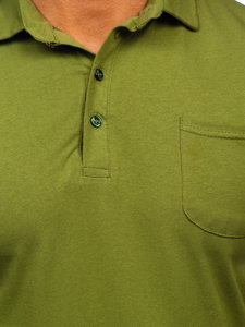 Polo en coton pour homme vert Bolf 143006