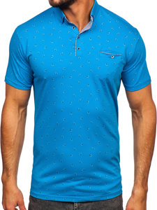 Polo pour homme turquoise Bolf 192657