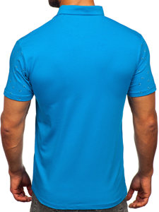 Polo pour homme turquoise Bolf 192657