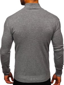 Pull à col montant pour homme gris Bolf YY08