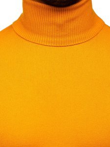 Pull à col roulé pour homme jaune sans imprimé Bolf YY02  