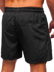 Short de bain pour homme noir-vert Bolf 7713