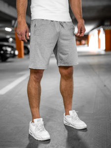 Short de sport pour homme gris Bolf 8K100A