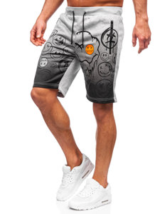 Short de sport pour homme gris Bolf HS7197