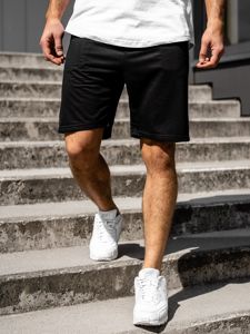 Short de sport pour homme noir Bolf B1001