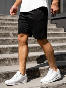 Short de sport pour homme noir Bolf B1001