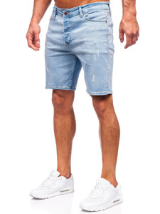 Short en jean pour homme bleu Bolf 0470