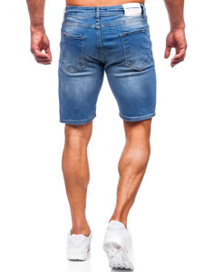 Short en jean pour homme bleu foncé Bolf 0466