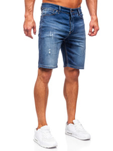 Short en jean pour homme bleu foncé Bolf 5819