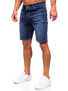 Short en jean pour homme bleu foncé Bolf 5820