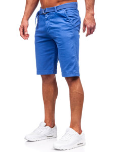 Short en tissu avec ceinture pour homme indigo Bolf 0010