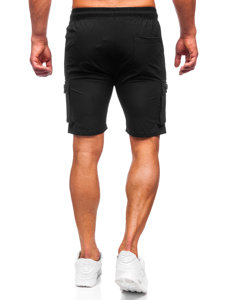 Short pantalon court cargo pour homme noir Bolf DC469