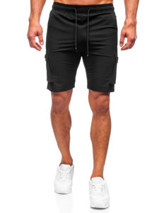 Short pantalon court cargo pour homme noir Bolf DC469