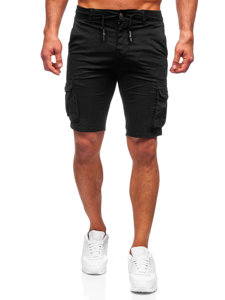 Short pantalon court de sport cargo pour homme noir Bolf BB70010