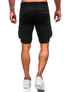 Short pantalon court de sport cargo pour homme noir Bolf BB70011