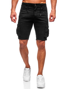 Short pantalon court de sport cargo pour homme noir Bolf BB70011