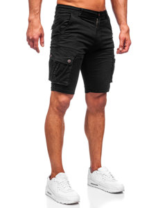 Short pantalon court de sport cargo pour homme noir Bolf BB70012