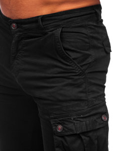 Short pantalon court de sport cargo pour homme noir Bolf BB70012