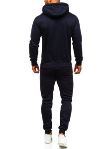 Survêtement à capuche pour homme bleu encre Bolf D003