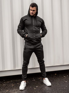 Survêtement à capuche pour homme noir Bolf 10386