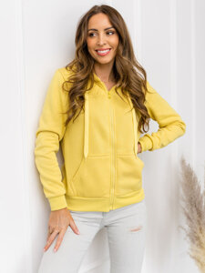 Sweat-shirt à capuche pour femme jaune clair Bolf W03BA