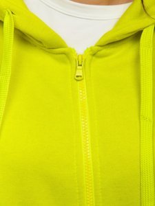 Sweat-shirt à capuche pour femme vert citrone Bolf W03