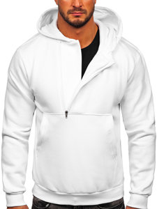 Sweat-shirt à capuche pour homme blanc Bolf 02