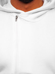 Sweat-shirt à capuche pour homme blanc Bolf 02