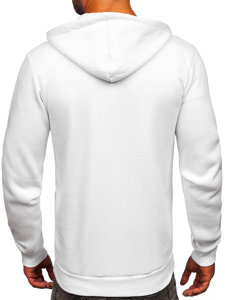 Sweat-shirt à capuche pour homme blanc Bolf 02