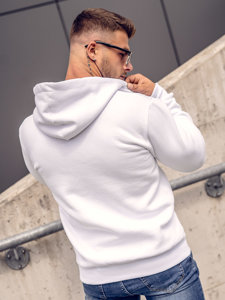 Sweat-shirt à capuche pour homme blanc Bolf 02A