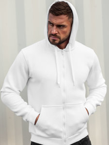 Sweat-shirt à capuche pour homme blanc Bolf 2008A