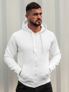 Sweat-shirt à capuche pour homme blanc Bolf 2008A