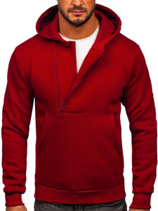 Sweat-shirt à capuche pour homme bordeaux Bolf 02