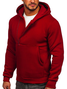 Sweat-shirt à capuche pour homme bordeaux Bolf 02