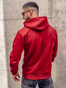 Sweat-shirt à capuche pour homme bordeaux Bolf 02A