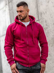 Sweat-shirt à capuche pour homme bordeaux Bolf 2008A