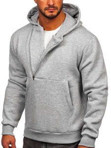 Sweat-shirt à capuche pour homme gris foncé Bolf 02