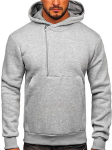 Sweat-shirt à capuche pour homme gris foncé Bolf 02