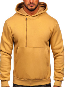 Sweat-shirt à capuche pour homme marron Bolf 02