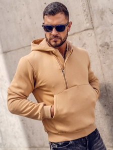 Sweat-shirt à capuche pour homme marron Bolf 02A