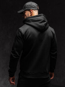 Sweat-shirt à capuche pour homme noir Bolf 06