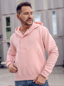 Sweat-shirt à capuche pour homme rose clair Bolf 02A