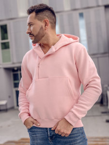 Sweat-shirt à capuche pour homme rose clair Bolf 02A