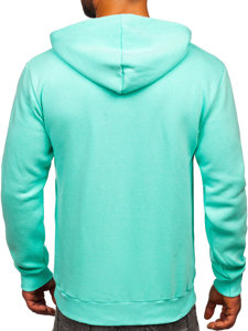 Sweat-shirt à capuche pour homme vert menthe Bolf 06