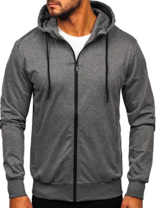 Sweat-shirt avec fermeture à capuche pour homme graphite Bolf B025