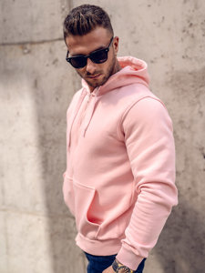 Sweat-shirt avec fermeture à capuche pour homme rose clair Bolf 2008A